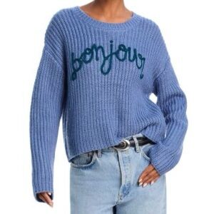 Cinq à Sept Bonjour Embroidered Sweater M